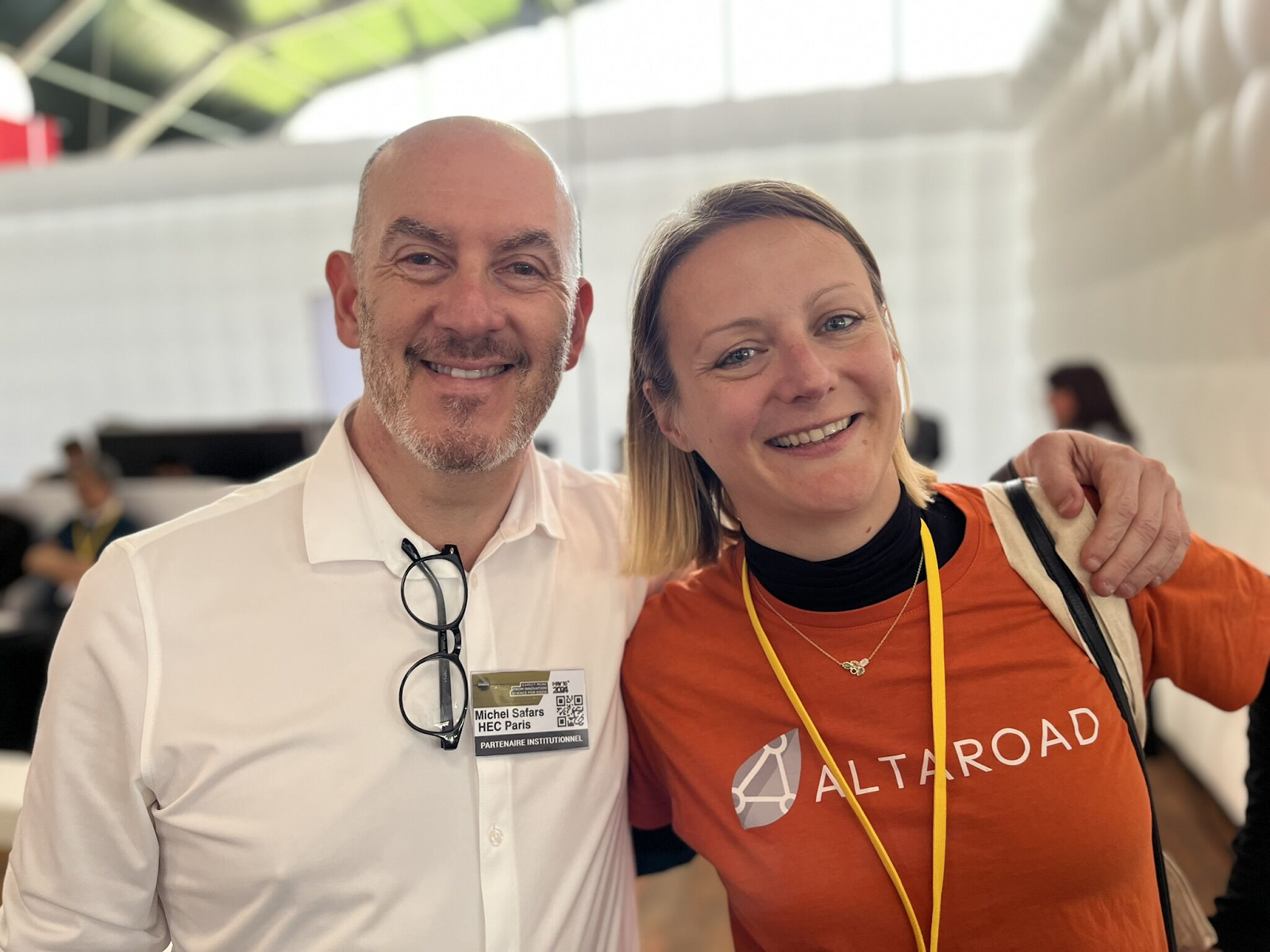 HEC Paris Professor Michel Safars and HEC Alumni Cécile Villette during the Paris Saclay SPRING 2024 event